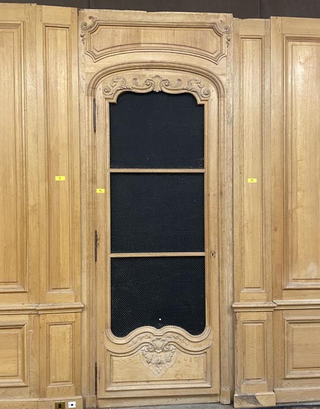 Oak woodwork paneling in the Louis XV style-3