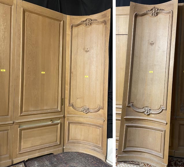 Oak woodwork paneling in the Louis XV style-4