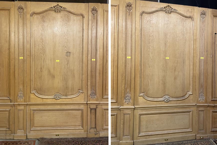 Oak woodwork paneling in the Louis XV style-5