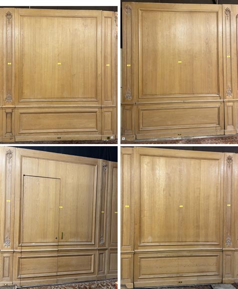 Oak woodwork paneling in the Louis XV style-6