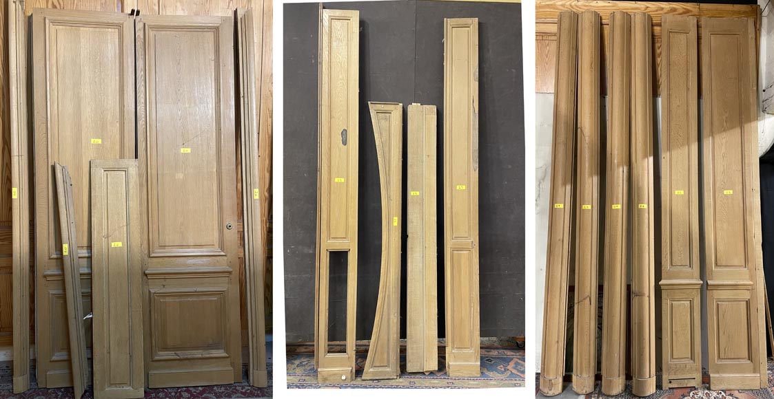 Oak woodwork paneling in the Louis XV style-7