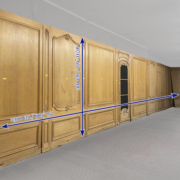 Oak woodwork paneling in the Louis XV style-8