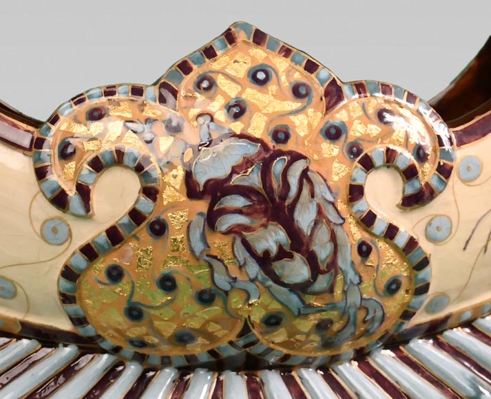 A precious Egyptian ship, a rare earthenware piece by Emile GALLÉ