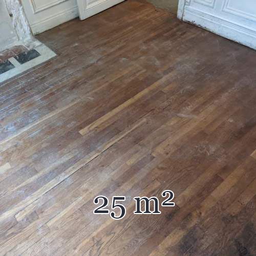 25 m² of oak parquet flooring