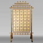 Gilded bamboo fire screen