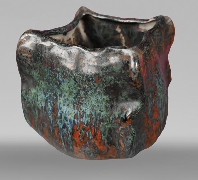 Adrien DALPAYRAT, Glazed Ceramic Vase, 1900 Paris Exposition-1