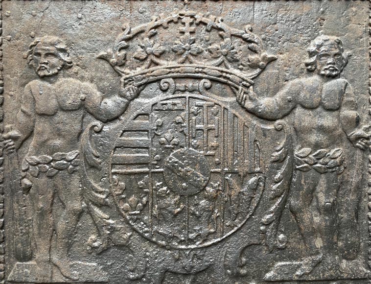 Fireback with the arms of Leopold I, Duke of Lorraine and Bar-1