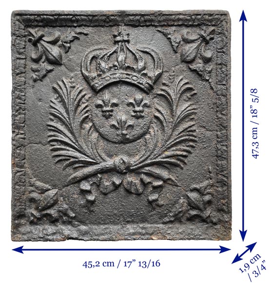 Fireback with the coat of arms of France from the 17th century-7