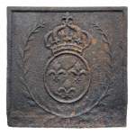 18th century fireback representing the arms of France