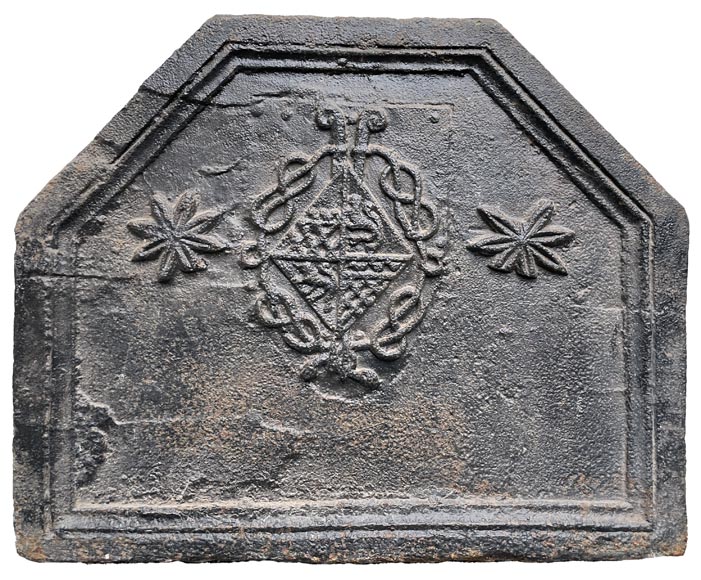 Fireback, circa 1600, with the arms of Angélique d'Estrées-0