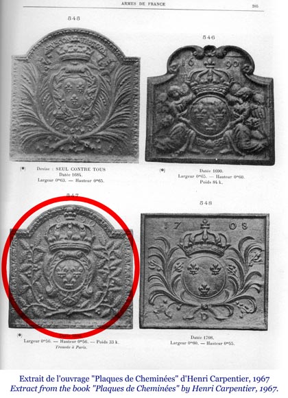 Fireback from 1690 with the coat of arms of France-1