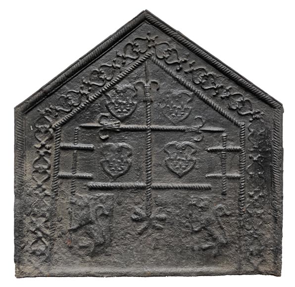 Fireback from the 16th century with the arms of Arnould Marchant de Criston-0