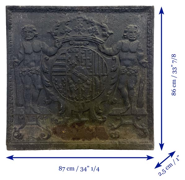 Fireback with the coat of arms of the Duke of Lorraine and Bar of Leopold I-6