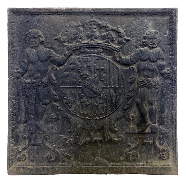 Fireback featuring the coat of arms of Leopold I, Duke of Lorraine and Bar-0