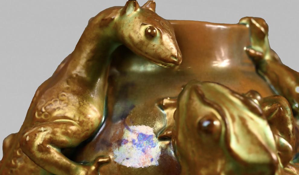 The salamander and the lizard, a rare piece from ZSOLNAY Manufactory-1