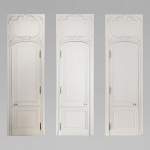Set of 3 Louis XV style doors with door tops