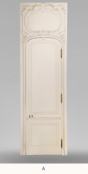 Set of 3 Louis XV style doors with door tops-2