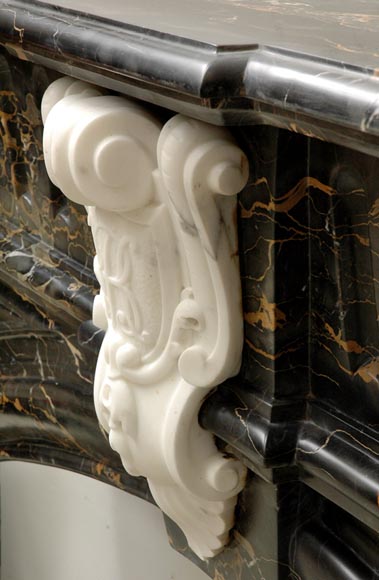 Napoleon III Portor and Carrara Statuary marble mantel with Corinthian columns-3