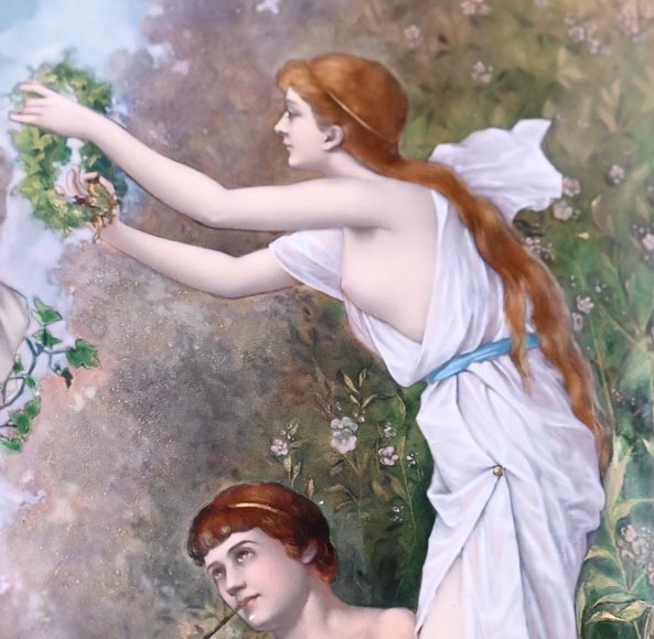 Daphnis and Chloé, an enamel painting by Jeanne LEMERLE-SOYER-5