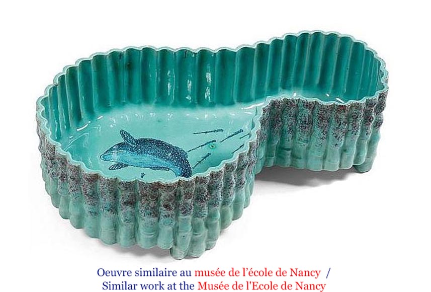 Émile GALLÉ, Jardiniere with a design inspired by the nature of Pharaonic Egypt, circa 1879-1890-1