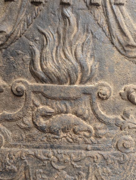 Cast iron fireback, 18th century-2