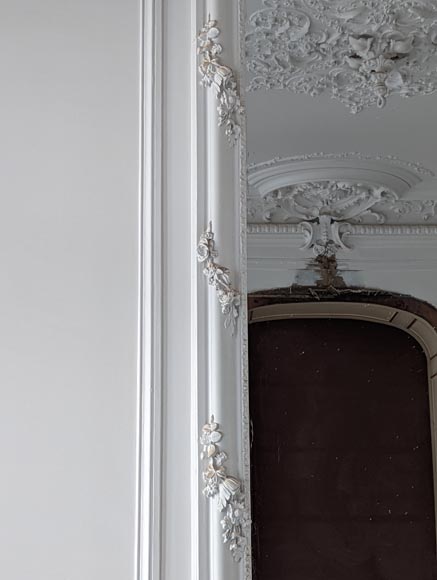 Large overmantel from the Napoleon III period with mercury mirror-5