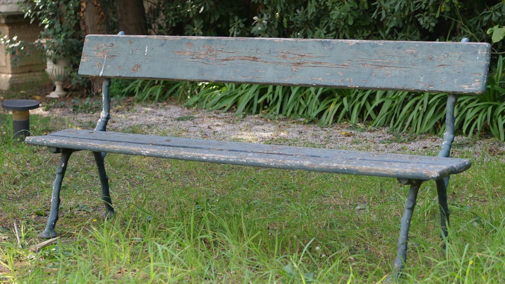 Denonvilliers cast iron garden bench, circa 1894-0