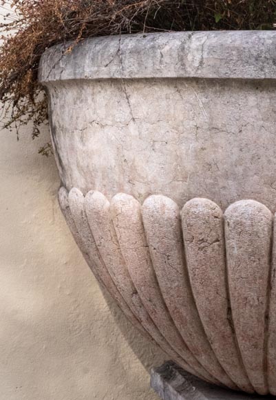 Wall fountain basin with lion head in marble-3