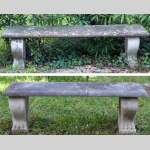Pair of marble benches in neoclassical style