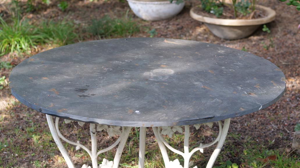 Cast iron garden table, late 19th century-2