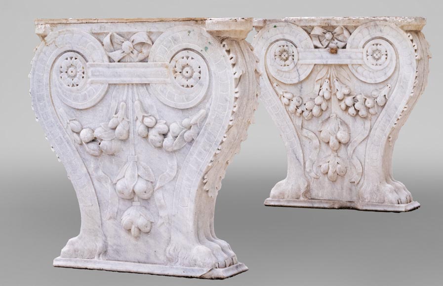 Table with neoclassical legs from the 19th century, later top-1