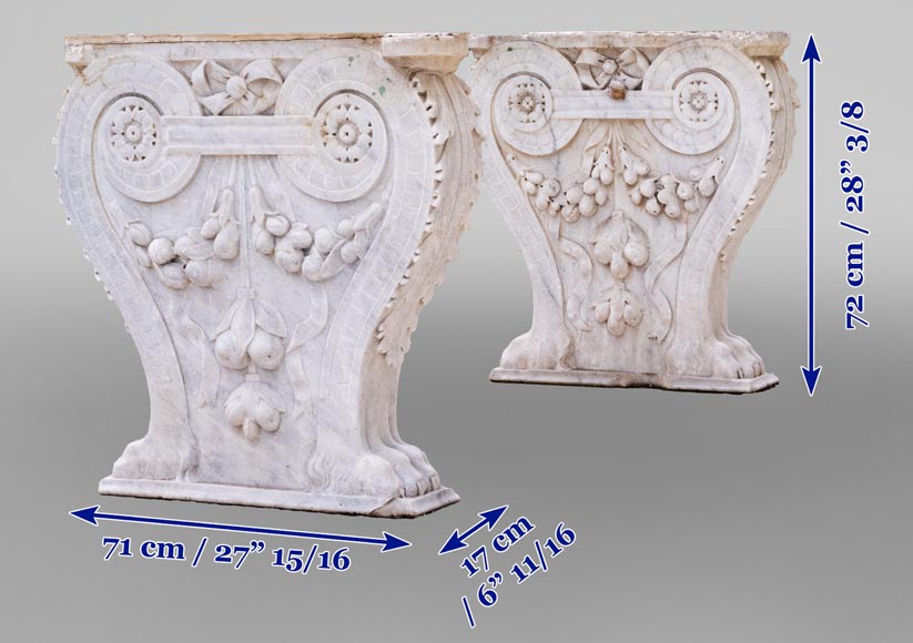 Table with neoclassical legs from the 19th century, later top-14