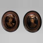 Paul SOYER, pair of large oval portraits