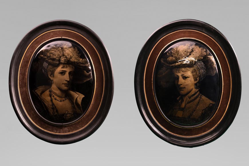 Paul SOYER, pair of large oval portraits-0