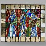 Large modernist stained glass window from the 1970s