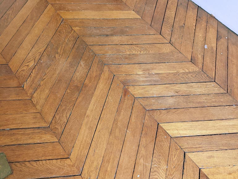 12 m² lot of oak herringbone parquet-1