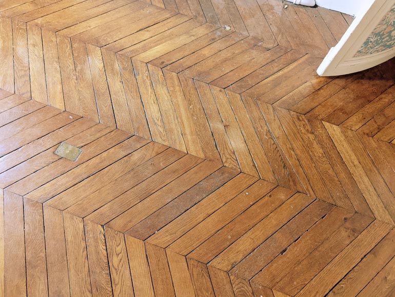 12 m² lot of oak herringbone parquet-2