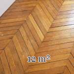 12 m² lot of oak herringbone parquet