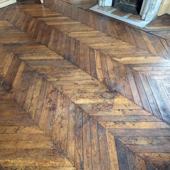 Lot of about 10 m² of parquet flooring in Hungarian stitch-0