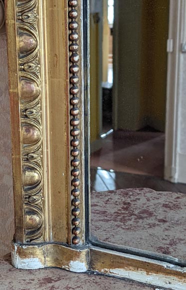 Louis XVI style gilded trumeau with laurel leaves-5
