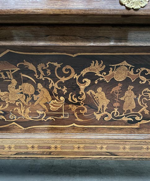 Louis-Philippe period billiard table with marquetry-11