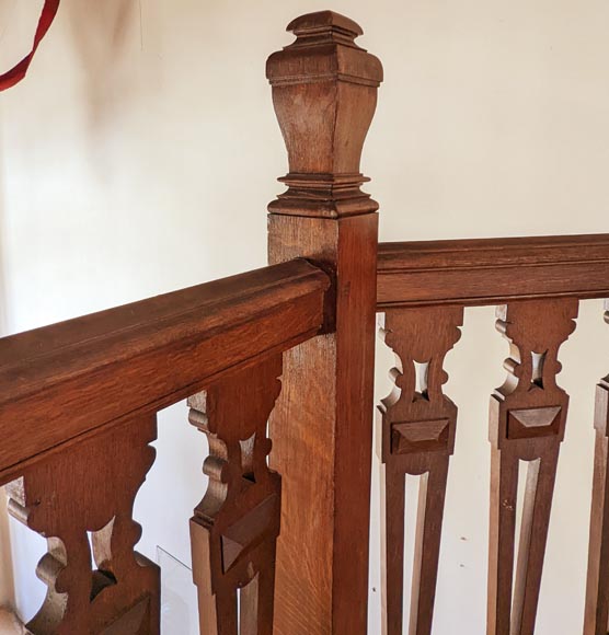 Napoleon III-style oak railing-9