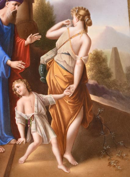 Gilt bronze guéridon with painted porcelain plaque, after Adrian VAN DER WERFF, “The Dismissal of Hagar” Gilt bronze guéridon with painted porcelain plaque, after Adrian VAN DER WERFF, “The Dismissal of Hagar”-5