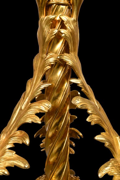 Gilt bronze guéridon with painted porcelain plaque, after Adrian VAN DER WERFF, “The Dismissal of Hagar” Gilt bronze guéridon with painted porcelain plaque, after Adrian VAN DER WERFF, “The Dismissal of Hagar”-11