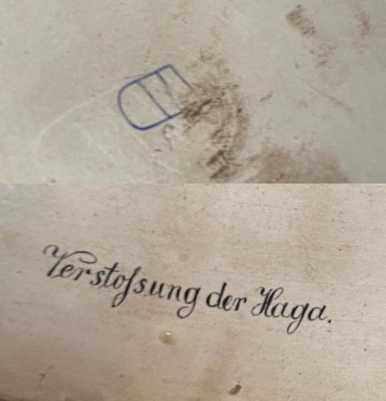 Gilt bronze guéridon with painted porcelain plaque, after Adrian VAN DER WERFF, “The Dismissal of Hagar” Gilt bronze guéridon with painted porcelain plaque, after Adrian VAN DER WERFF, “The Dismissal of Hagar”-15