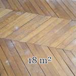 18 m² lot of oak herringbone parquet