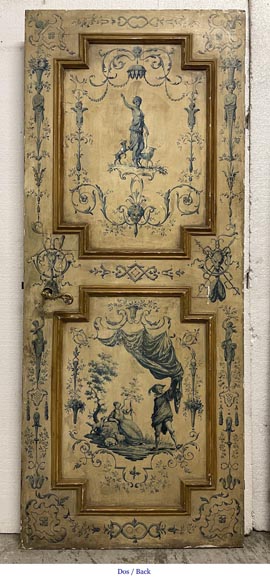 Pair of simple doors with rich painted decoration-6