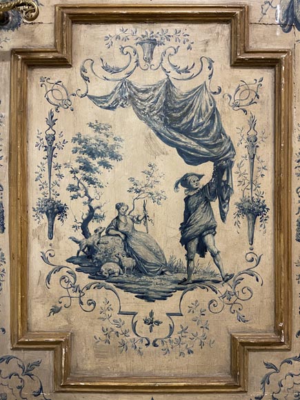 Pair of simple doors with rich painted decoration-8