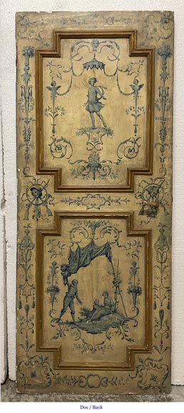 Pair of simple doors with rich painted decoration-13