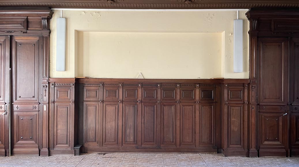 Piece of Napoleon III-style mahogany woodwork - Paneled rooms
